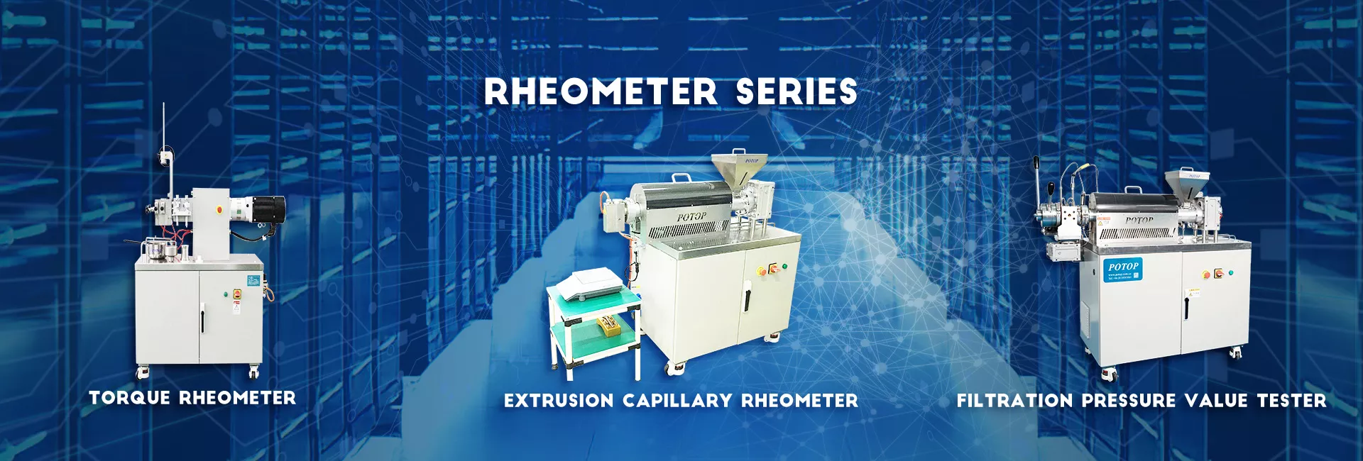 Rheometer series: torque rheometer, extrusion capillary rheometer and filtration pressure value tester